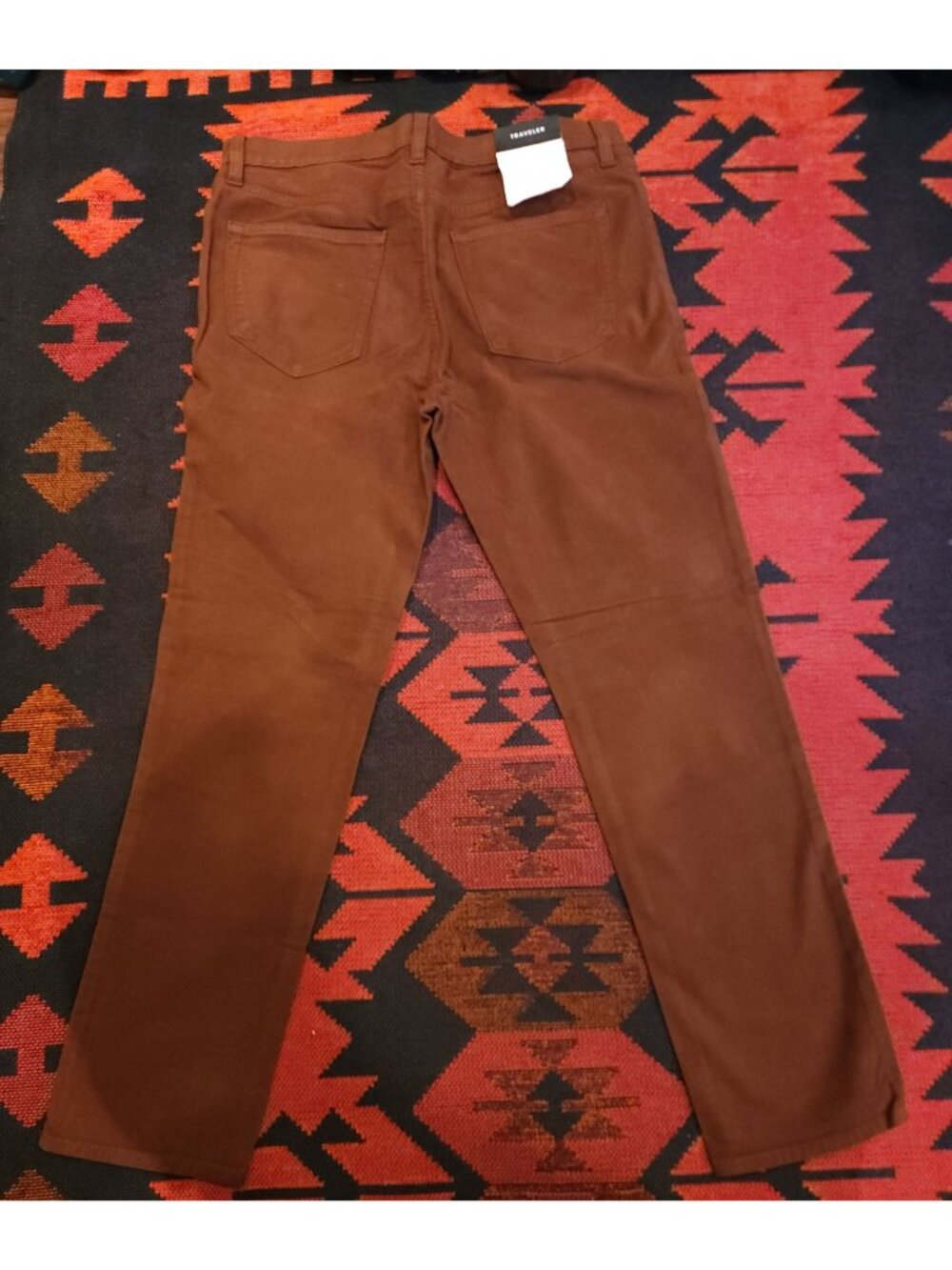 Banana Republic Men's Traveler Slim Fit Brushed Pants 32X30 Brown 97% Cotton New